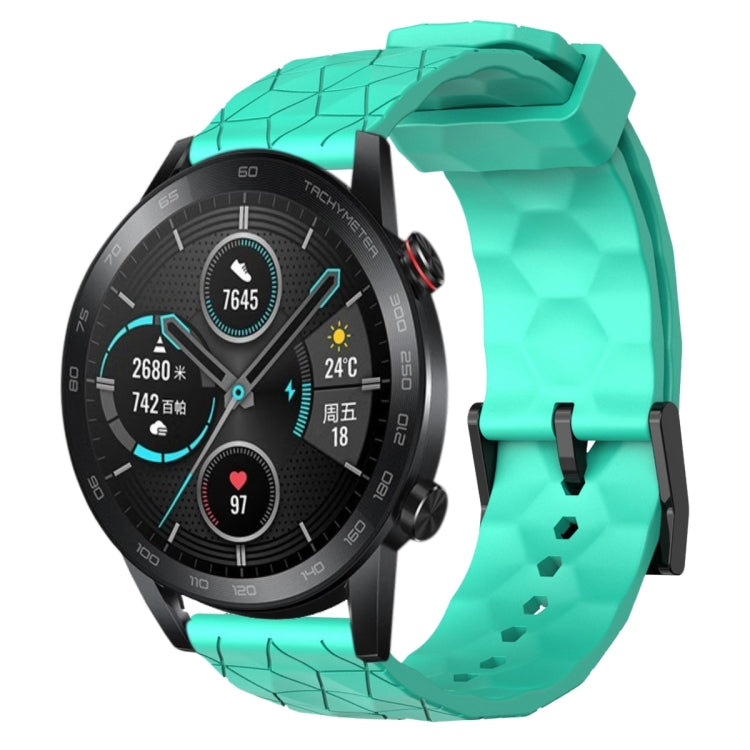 For Honor Magic Watch 2 46mm 22mm Football Pattern Solid Color Silicone Watch Band