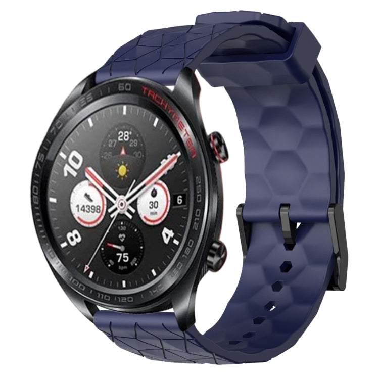 For Honor Watch Dream 22mm Football Pattern Solid Color Silicone Watch Band