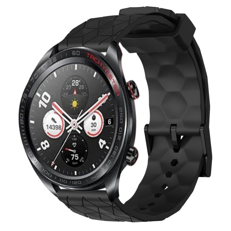 For Honor Watch Dream 22mm Football Pattern Solid Color Silicone Watch Band