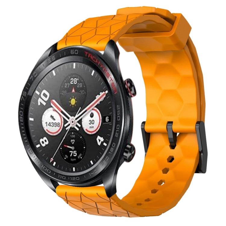 For Honor Watch Dream 22mm Football Pattern Solid Color Silicone Watch Band