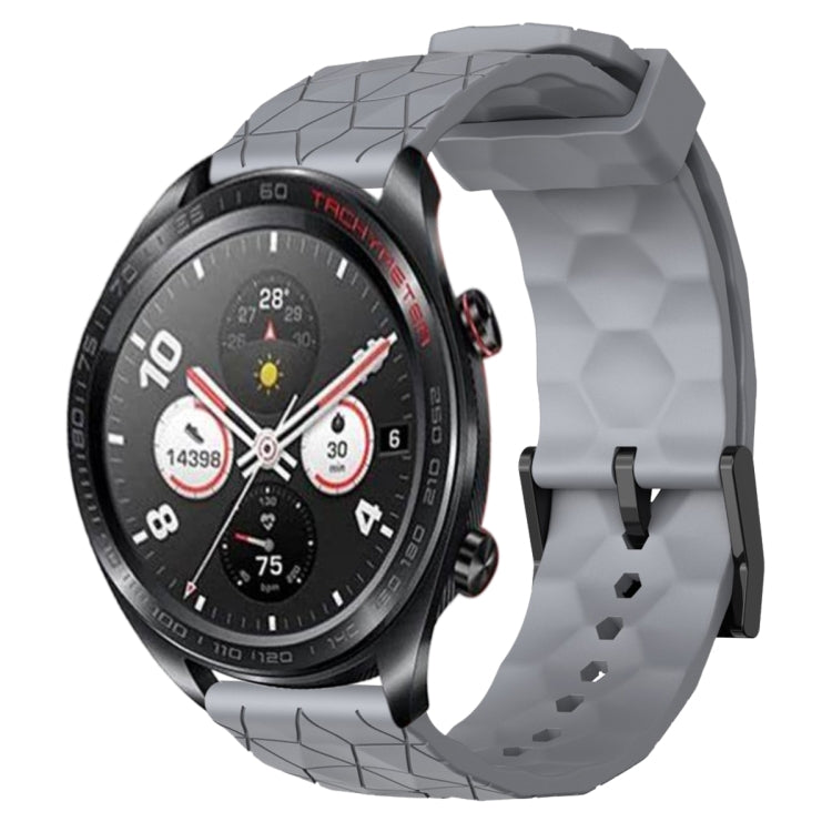 For Honor Watch Dream 22mm Football Pattern Solid Color Silicone Watch Band