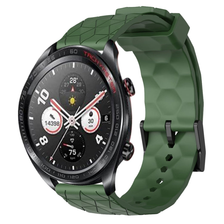 For Honor Watch Dream 22mm Football Pattern Solid Color Silicone Watch Band