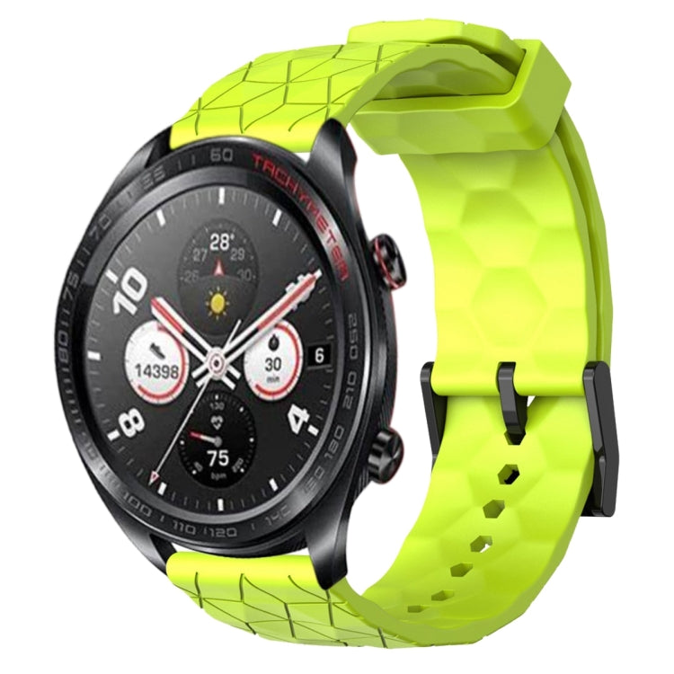 For Honor Watch Dream 22mm Football Pattern Solid Color Silicone Watch Band