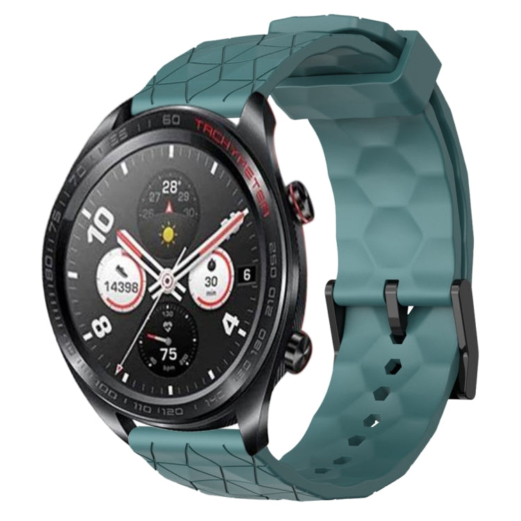 For Honor Watch Dream 22mm Football Pattern Solid Color Silicone Watch Band