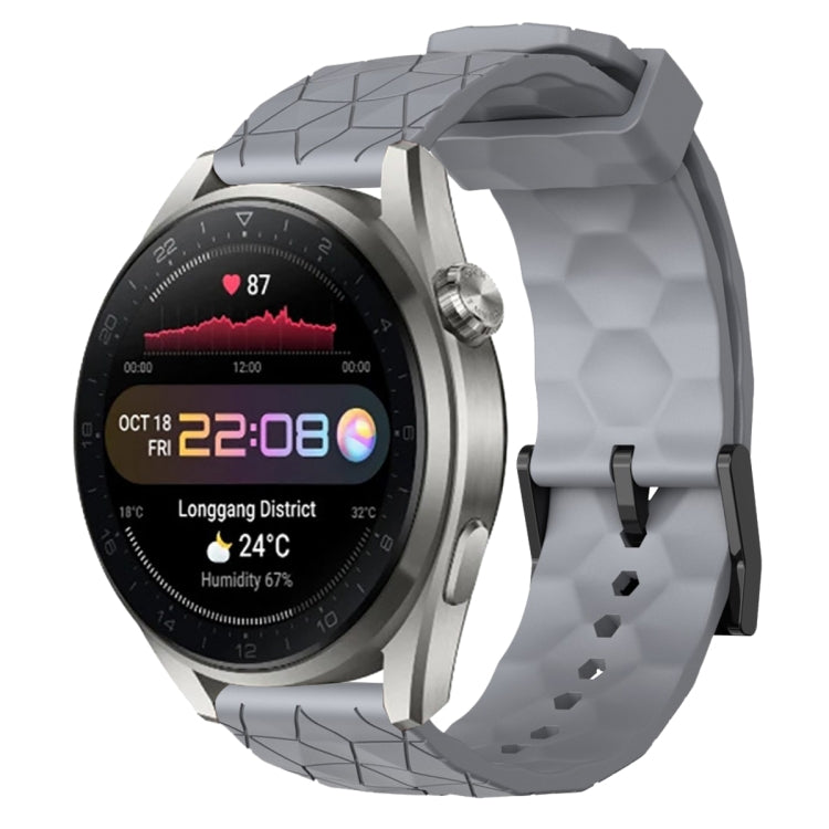 For Huawei Watch 3 Pro New 22mm Football Pattern Solid Color Silicone Watch Band