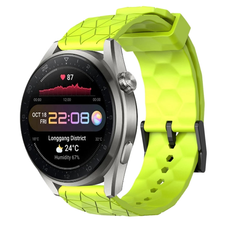 For Huawei Watch 3 Pro New 22mm Football Pattern Solid Color Silicone Watch Band