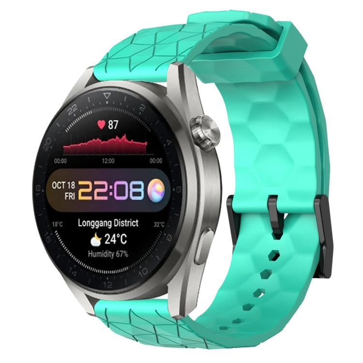 For Huawei Watch 3 Pro New 22mm Football Pattern Solid Color Silicone Watch Band