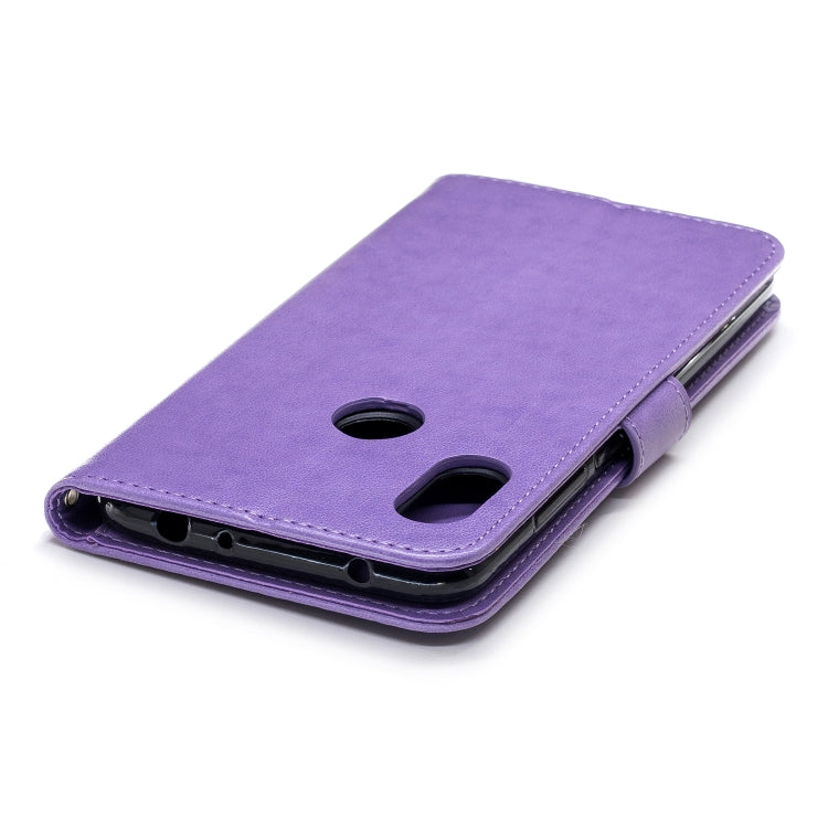 Plum Blossom Pattern Diamond Encrusted Leather Case for Xiaomi Redmi Note 6  ,with Holder & Card Slots