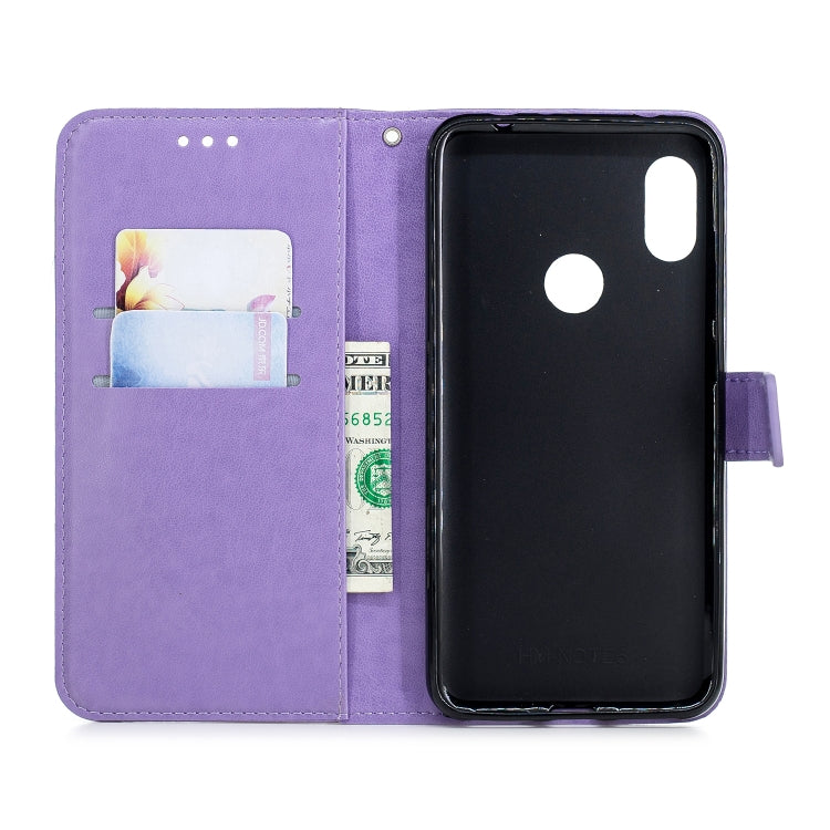 Plum Blossom Pattern Diamond Encrusted Leather Case for Xiaomi Redmi Note 6  ,with Holder & Card Slots