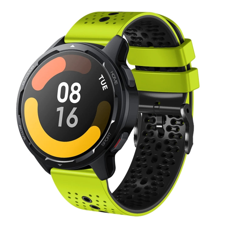 For Xiaomi MI Watch S1 Active 22mm Perforated Two-Color Silicone Watch Band