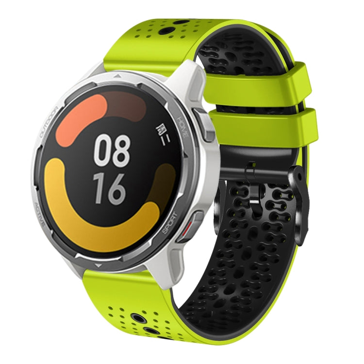 For Xiaomi MI Watch Color 2 22mm Perforated Two-Color Silicone Watch Band