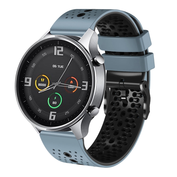 For Xiaomi MI Watch Color 22mm Perforated Two-Color Silicone Watch Band