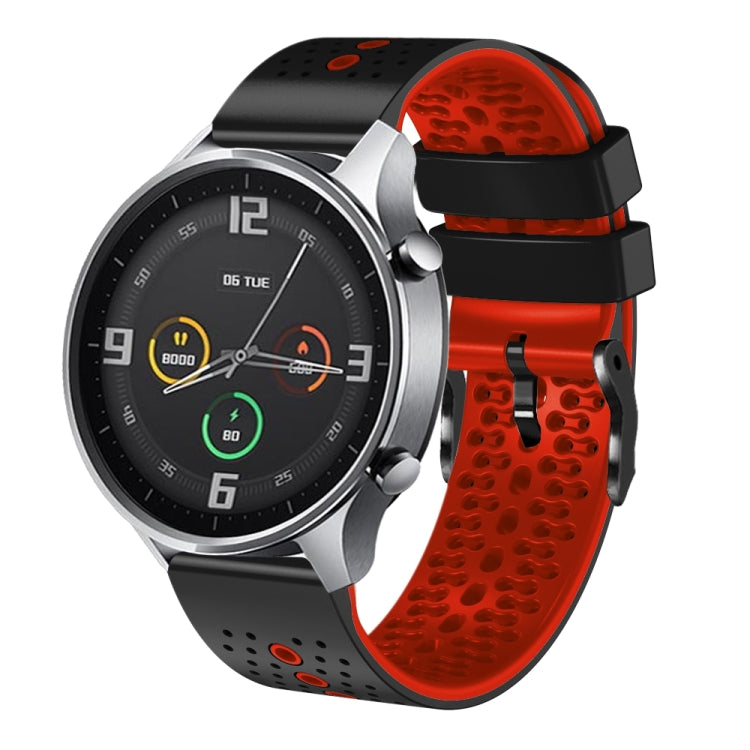 For Xiaomi MI Watch Color 22mm Perforated Two-Color Silicone Watch Band