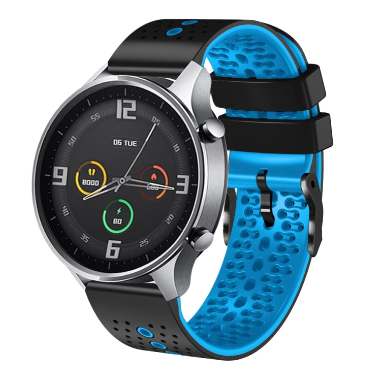 For Xiaomi MI Watch Color 22mm Perforated Two-Color Silicone Watch Band