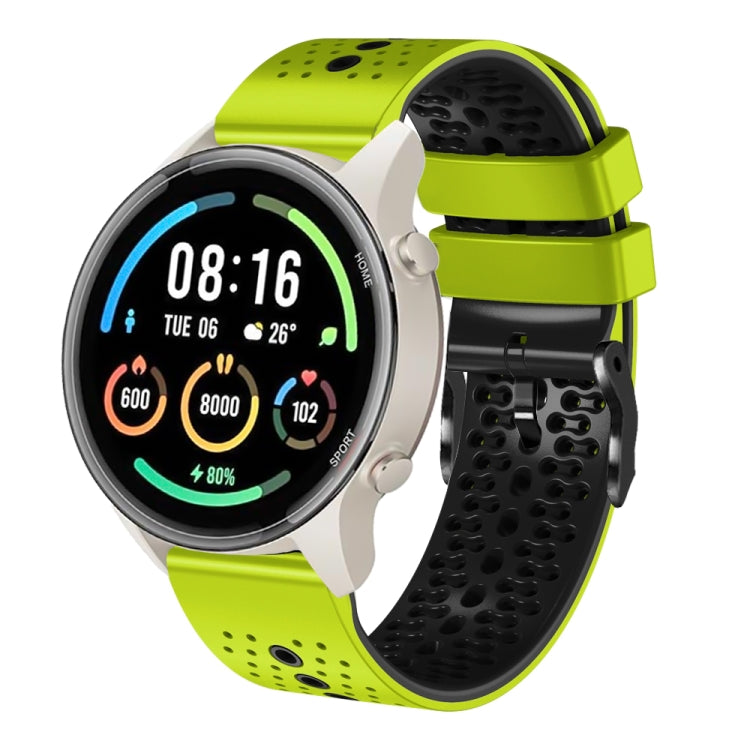 For Xiaomi MI Watch Sport 22mm Perforated Two-Color Silicone Watch Band
