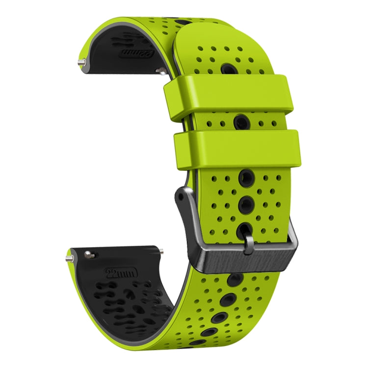 For Xiaomi MI Watch Sport 22mm Perforated Two-Color Silicone Watch Band