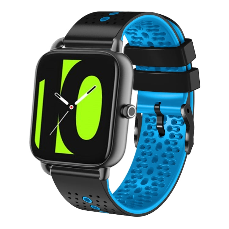 For Xiaomi Haylou RS4 LS12 22mm Perforated Two-Color Silicone Watch Band