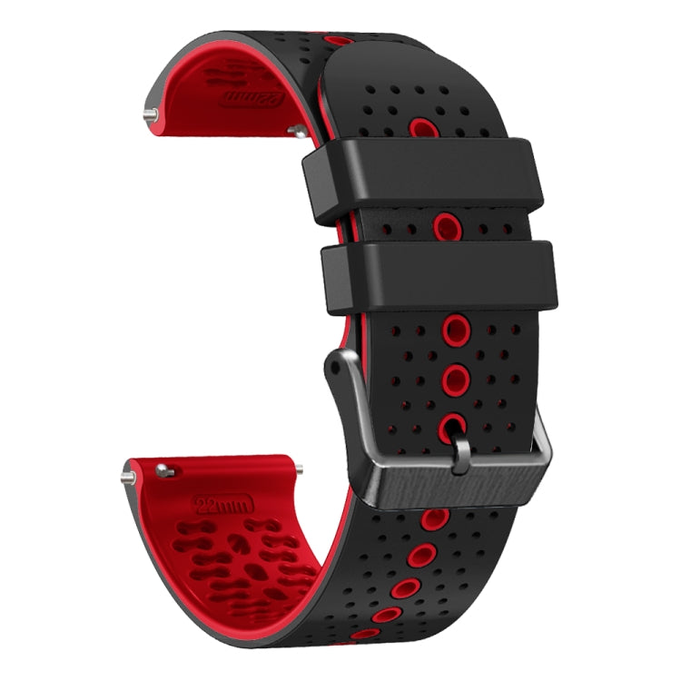 For Amazfit GTR 4 Pro 22mm Perforated Two-Color Silicone Watch Band