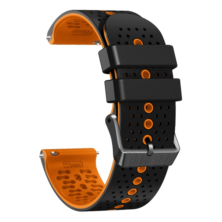 For Amazfit GTR 3 Pro 22mm Perforated Two-Color Silicone Watch Band