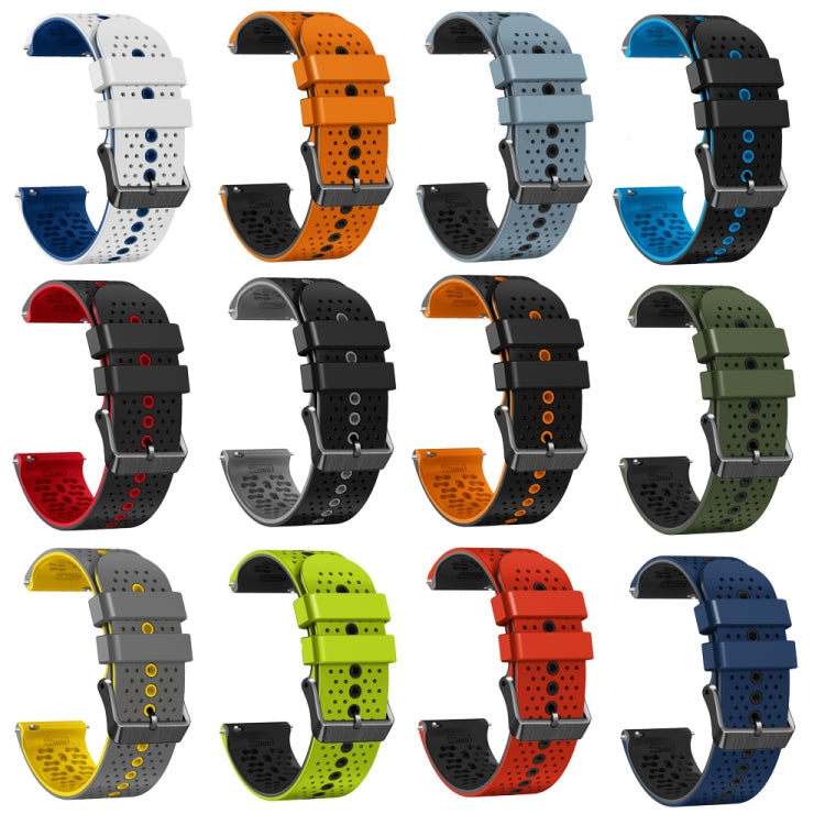 For Amazfit GTR 3 Pro 22mm Perforated Two-Color Silicone Watch Band
