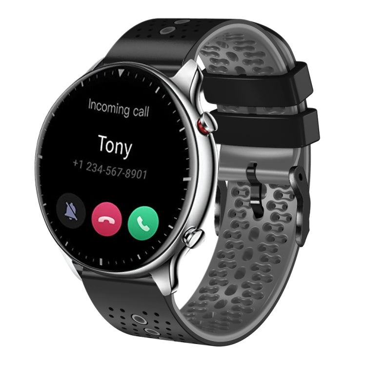 For Amazfit GTR 2 22mm Perforated Two-Color Silicone Watch Band