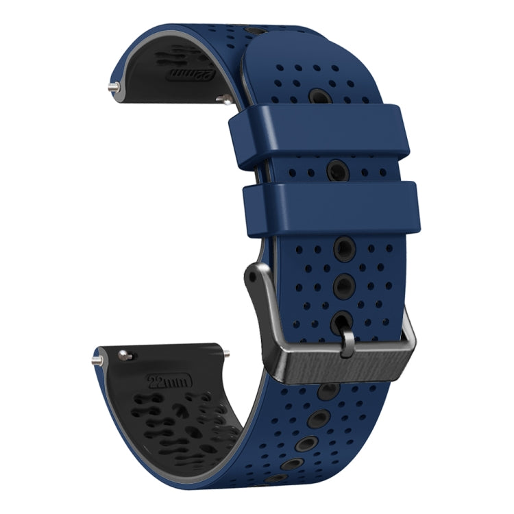 For Huawei Watch 3 22mm Perforated Two-Color Silicone Watch Band