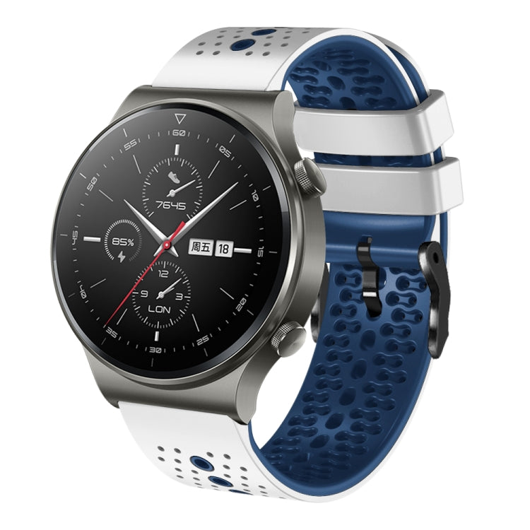 For Huawei GT2 Pro 22mm Perforated Two-Color Silicone Watch Band