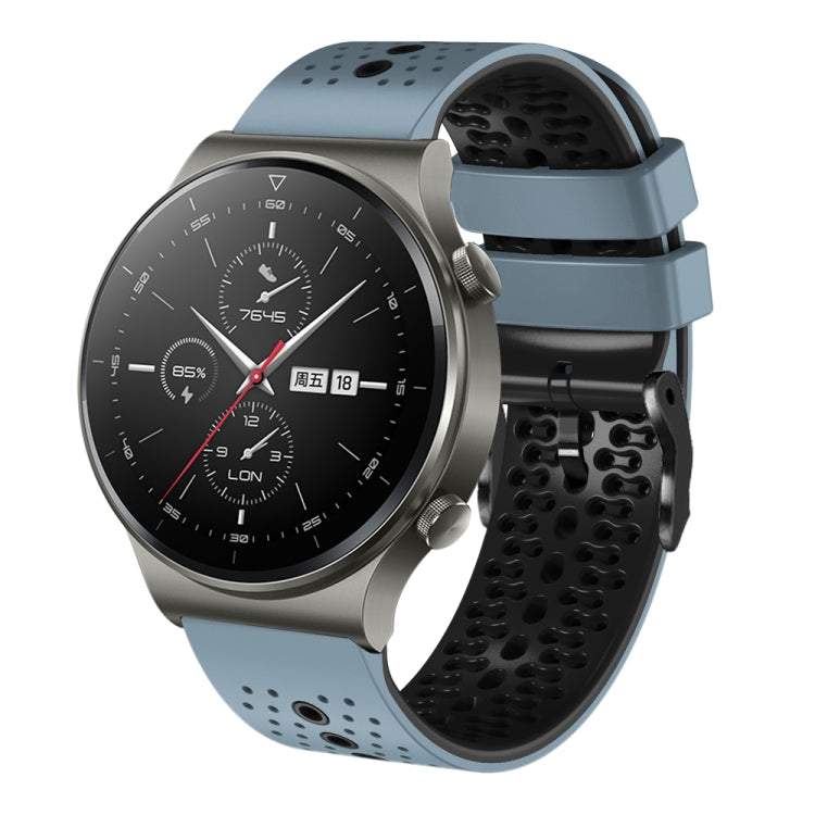 For Huawei GT2 Pro 22mm Perforated Two-Color Silicone Watch Band