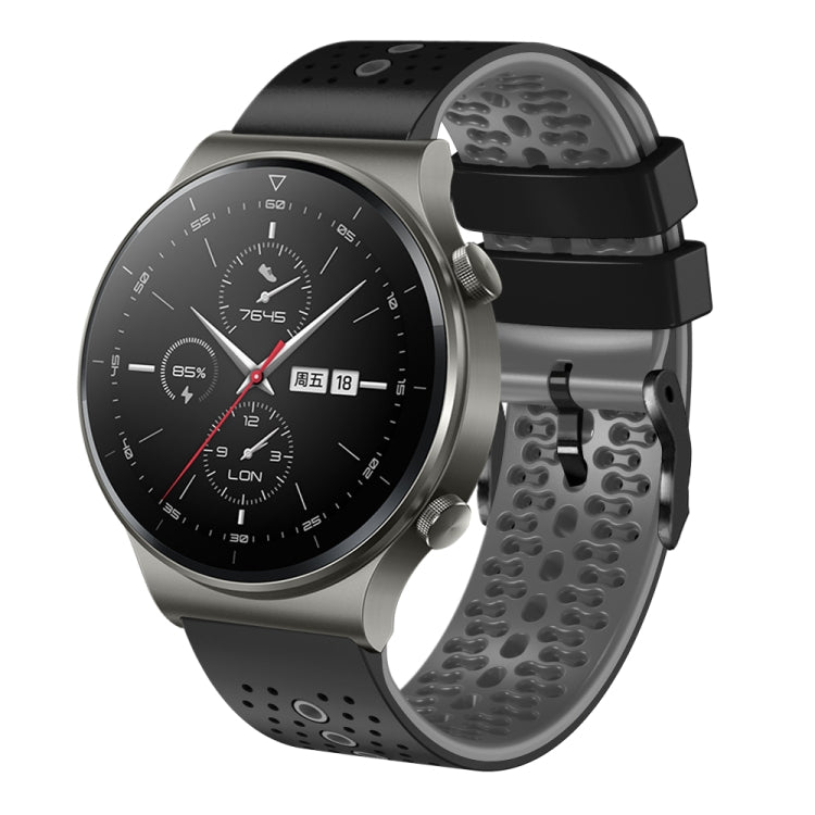 For Huawei GT2 Pro 22mm Perforated Two-Color Silicone Watch Band