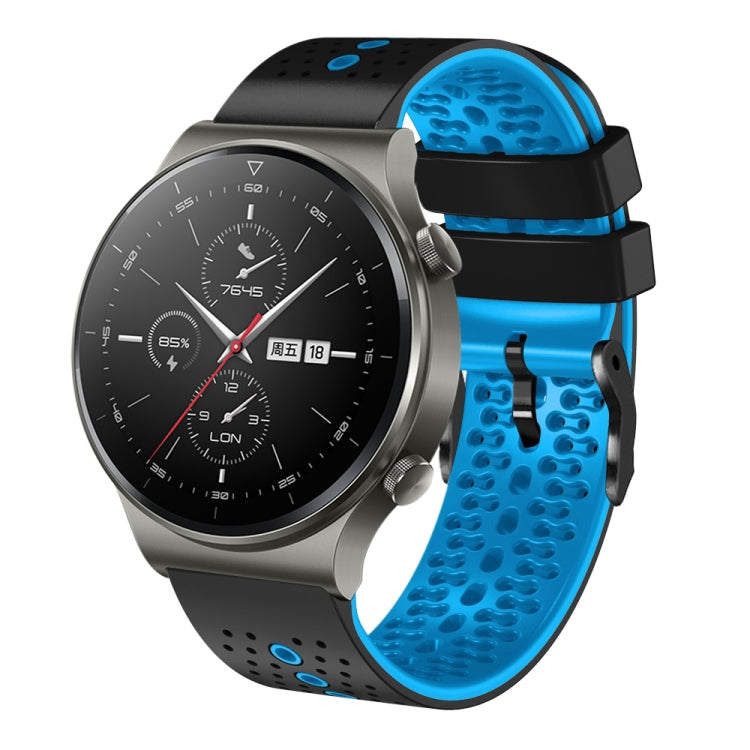 For Huawei GT2 Pro 22mm Perforated Two-Color Silicone Watch Band