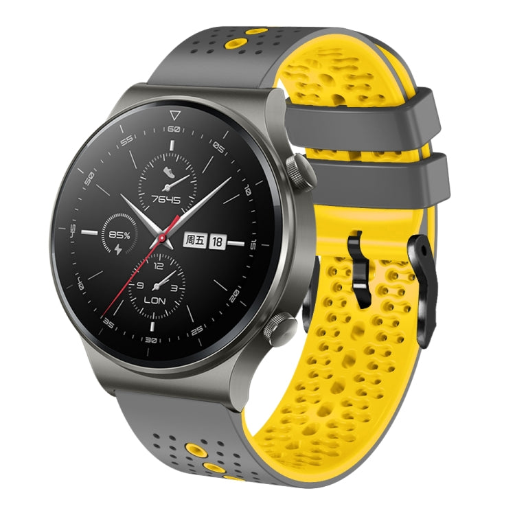 For Huawei GT2 Pro 22mm Perforated Two-Color Silicone Watch Band