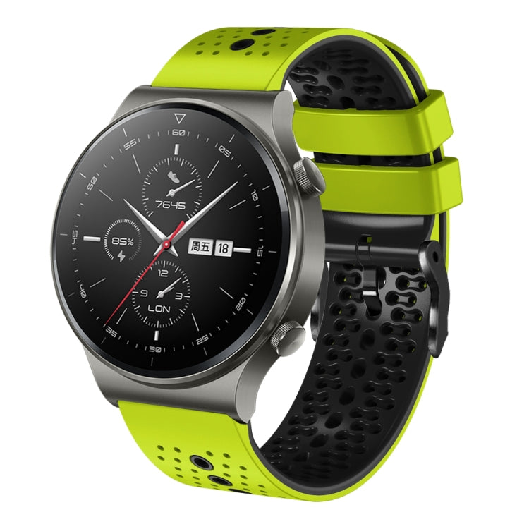For Huawei GT2 Pro 22mm Perforated Two-Color Silicone Watch Band