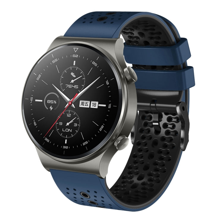 For Huawei GT2 Pro 22mm Perforated Two-Color Silicone Watch Band