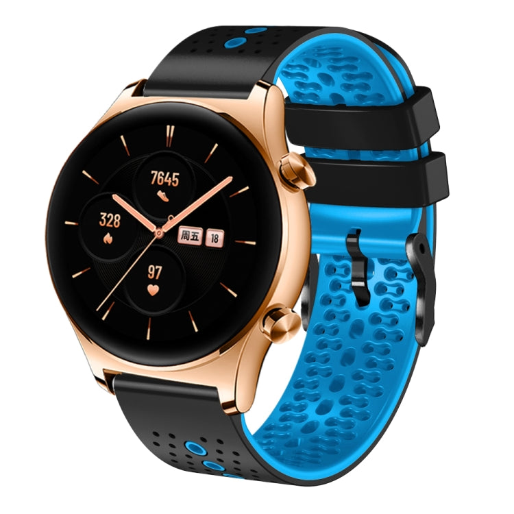 For Honor Watch GS 3 22mm Perforated Two-Color Silicone Watch Band