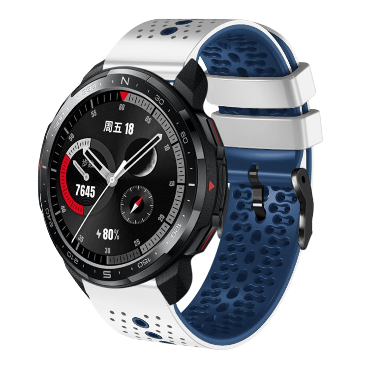 For Honor Watch GS Pro 22mm Perforated Two-Color Silicone Watch Band