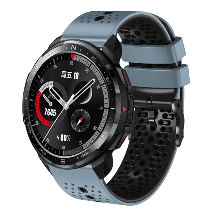 For Honor Watch GS Pro 22mm Perforated Two-Color Silicone Watch Band