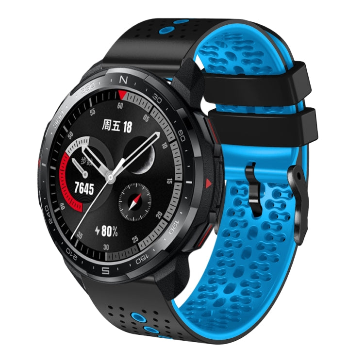 For Honor Watch GS Pro 22mm Perforated Two-Color Silicone Watch Band