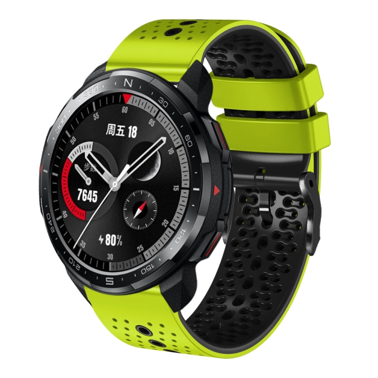 For Honor Watch GS Pro 22mm Perforated Two-Color Silicone Watch Band