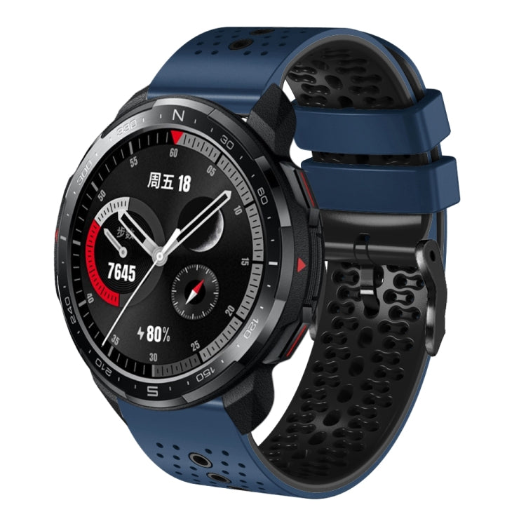 For Honor Watch GS Pro 22mm Perforated Two-Color Silicone Watch Band