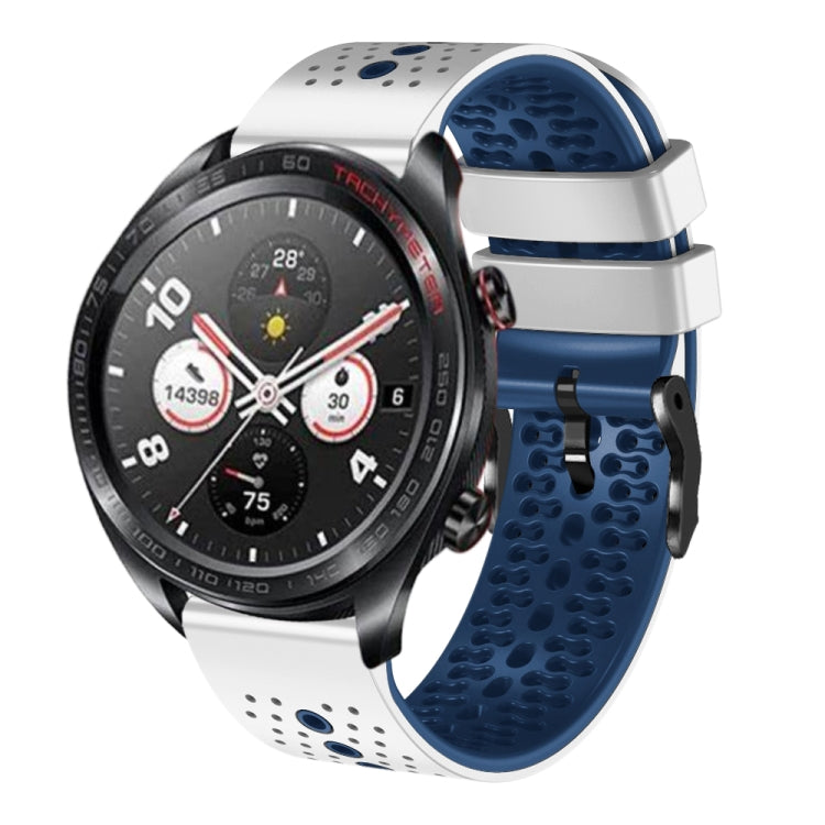 For Honor Watch Dream 22mm Perforated Two-Color Silicone Watch Band