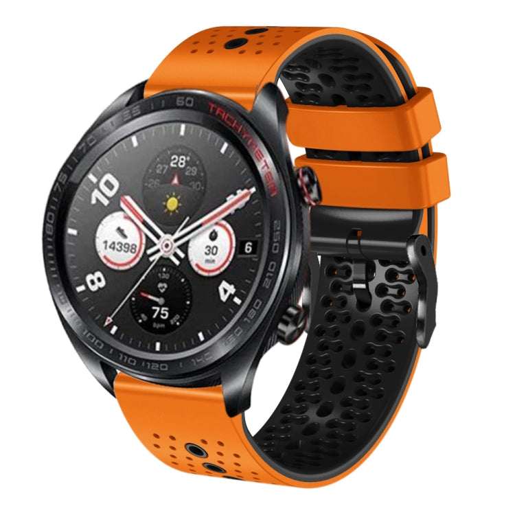 For Honor Watch Dream 22mm Perforated Two-Color Silicone Watch Band