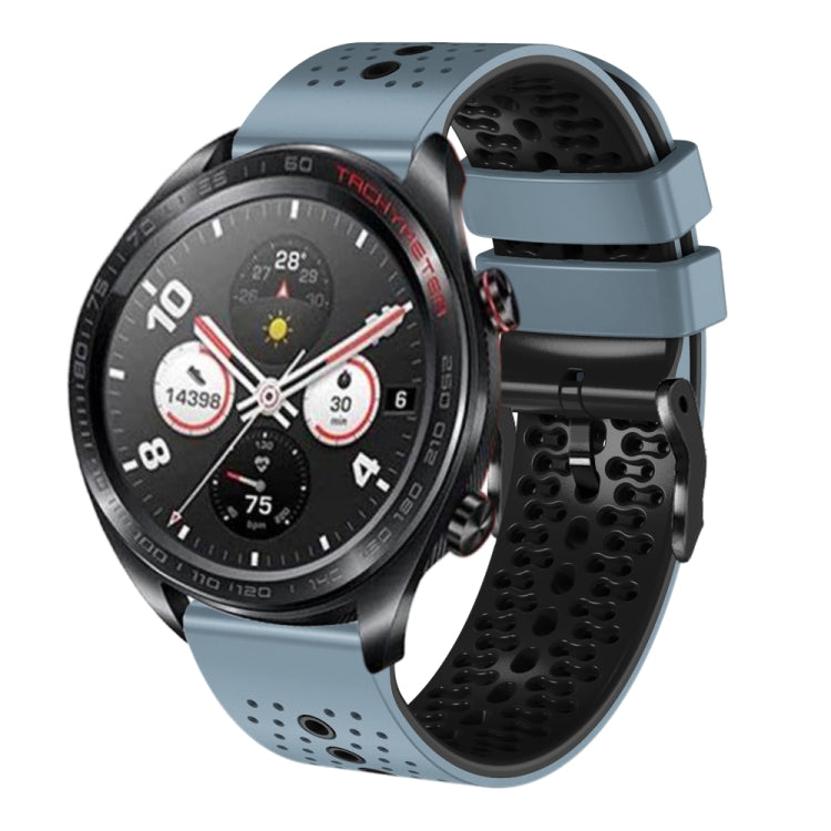 For Honor Watch Dream 22mm Perforated Two-Color Silicone Watch Band