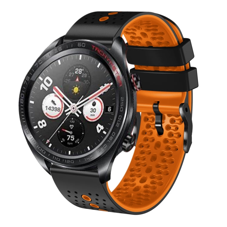 For Honor Watch Dream 22mm Perforated Two-Color Silicone Watch Band