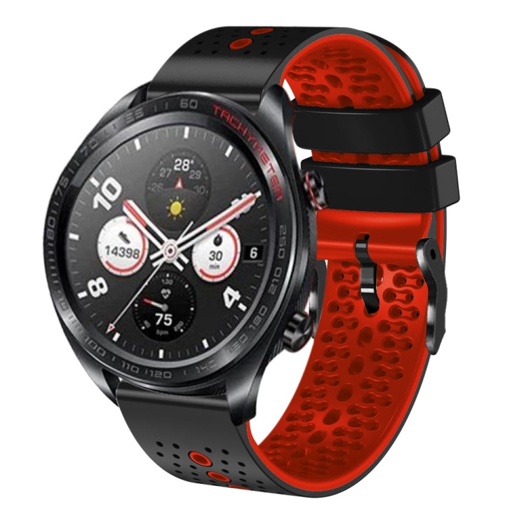 For Honor Watch Dream 22mm Perforated Two-Color Silicone Watch Band