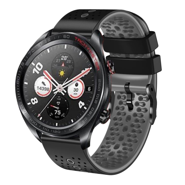 For Honor Watch Dream 22mm Perforated Two-Color Silicone Watch Band