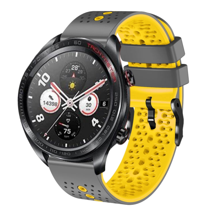 For Honor Watch Dream 22mm Perforated Two-Color Silicone Watch Band