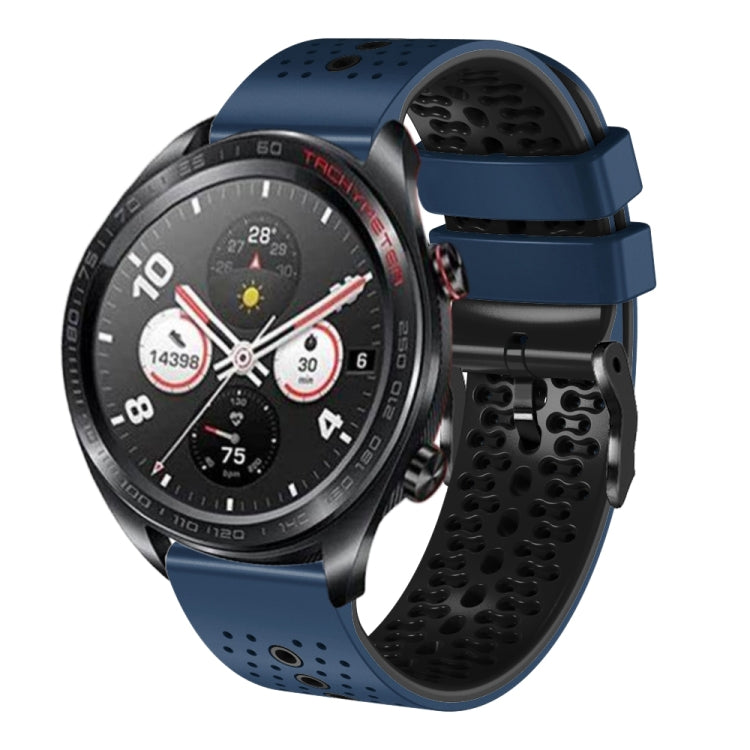 For Honor Watch Dream 22mm Perforated Two-Color Silicone Watch Band