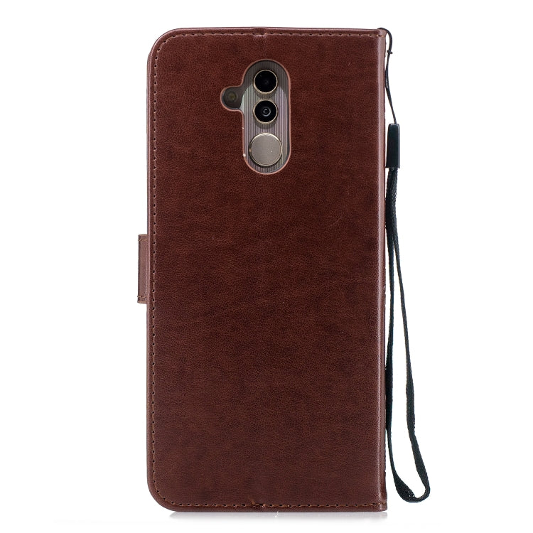 Plum Blossom Pattern Diamond Encrusted Leather Case for Huawei Mate 20 Lite with Holder & Card Slots