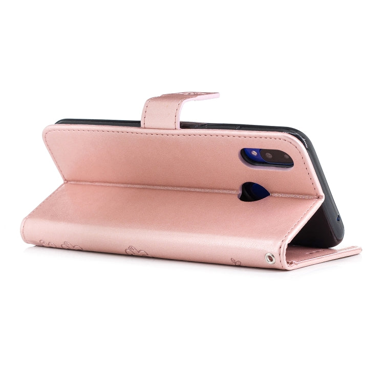 Plum Blossom Pattern Diamond Encrusted Leather Case for HUAWEI Nova3 ,with Holder & Card Slots