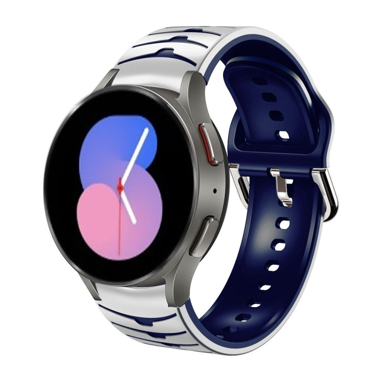 For Samsung Galaxy Watch 5 44mm Curved Texture Silicone Watch Band